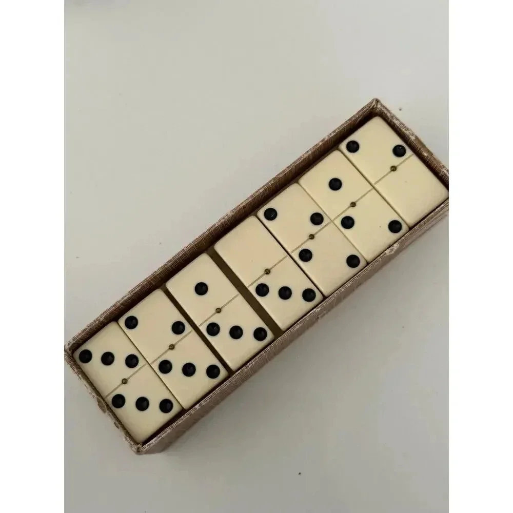 Vintage Playskool Halsam Double Six Dragon Dominoes
